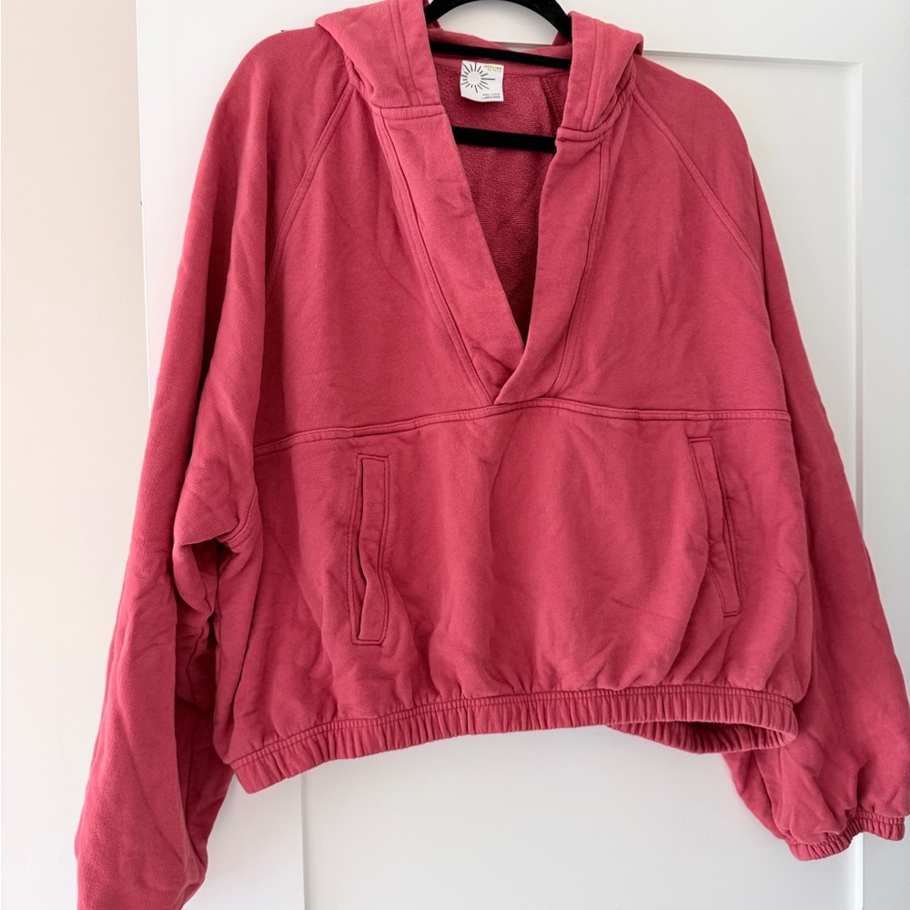 Aerie Cropped Red Hoodie XXl